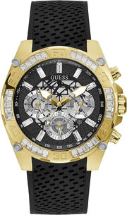  Shop Authentic Guess Trophy Multifunction Black Dial Black Rubber Strap Watch for Men - GW0333G2 - Luxxuri