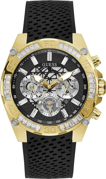  Shop Authentic Guess Trophy Multifunction Black Dial Black Rubber Strap Watch for Men - GW0333G2 - Luxxuri