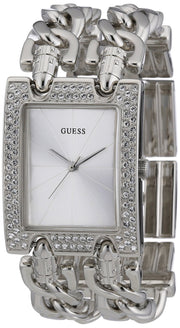  Shop Authentic Guess Mod Heavy Metal Diamonds Silver Dial Silver Steel Strap Watch for Women - W95088L1 - Luxxuri
