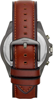  Shop Authentic Fossil Garrett Chronograph Grey Dial Brown Leather Strap Watch for Men - FS5770 - Luxxuri