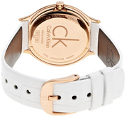  Shop Authentic Calvin Klein Skirt White Dial White Leather Strap Watch for Women - K2U236K6 - Luxxuri