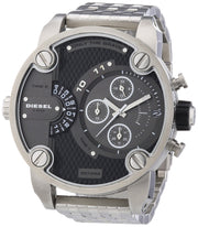  Shop Authentic Diesel Little Daddy Chronograph Black Dial Silver Steel Strap Watch For Men - DZ7259 - Luxxuri