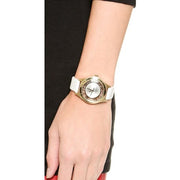  Shop Authentic Marc Jacobs Henry Skeleton White Dial White Leather Strap Watch for Women - MBM1339 - Luxxuri