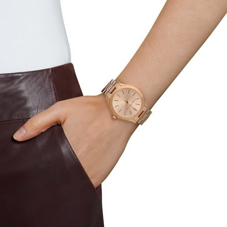  Shop Authentic Michael Kors Slim Runway Rose Gold Dial Rose Gold Steel Strap Watch for Women - MK3197 - Luxxuri