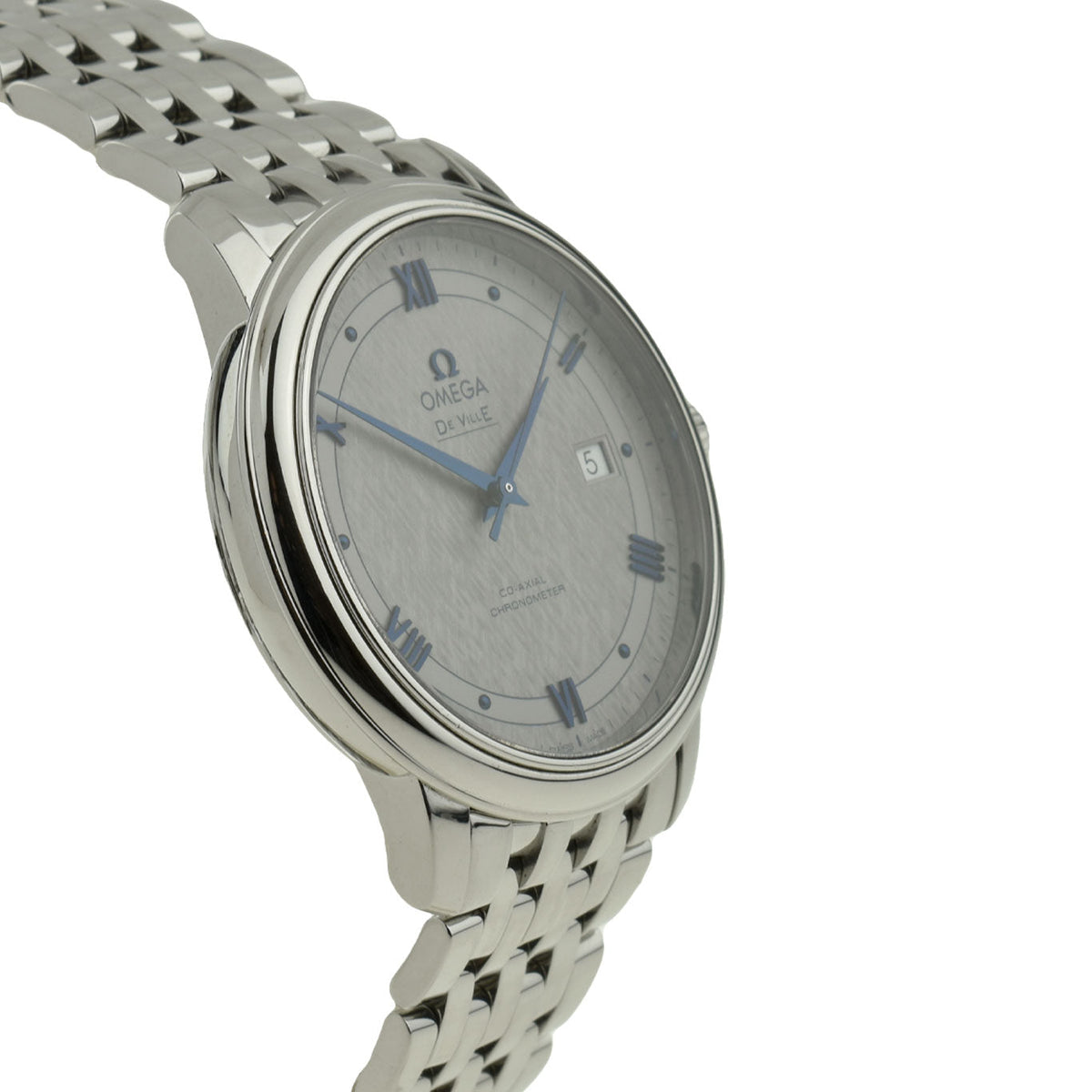  Shop Authentic Omega De Ville Prestige Co-Axial Grey Dial Silver Steel Strap Watch for Men - 424.10.40.20.06.002 - Luxxuri