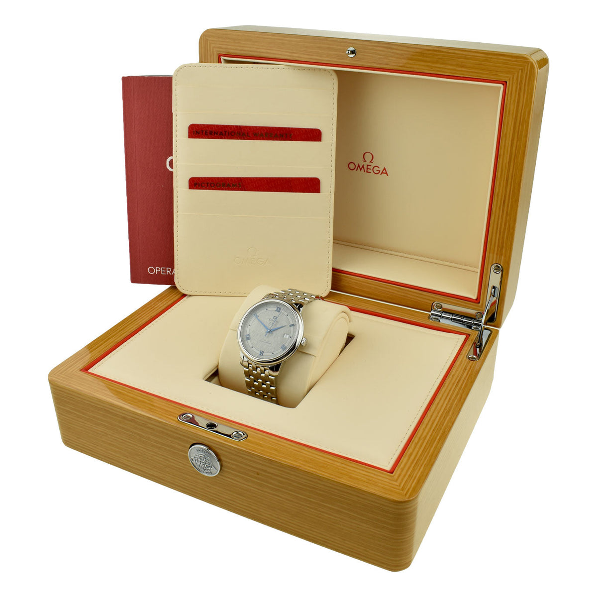  Shop Authentic Omega De Ville Prestige Co-Axial Grey Dial Silver Steel Strap Watch for Men - 424.10.40.20.06.002 - Luxxuri