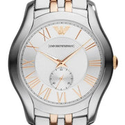  Shop Authentic Emporio Armani Classic Quartz Silver Dial Two Tone Steel Strap Watch For Men - AR1824 - Luxxuri