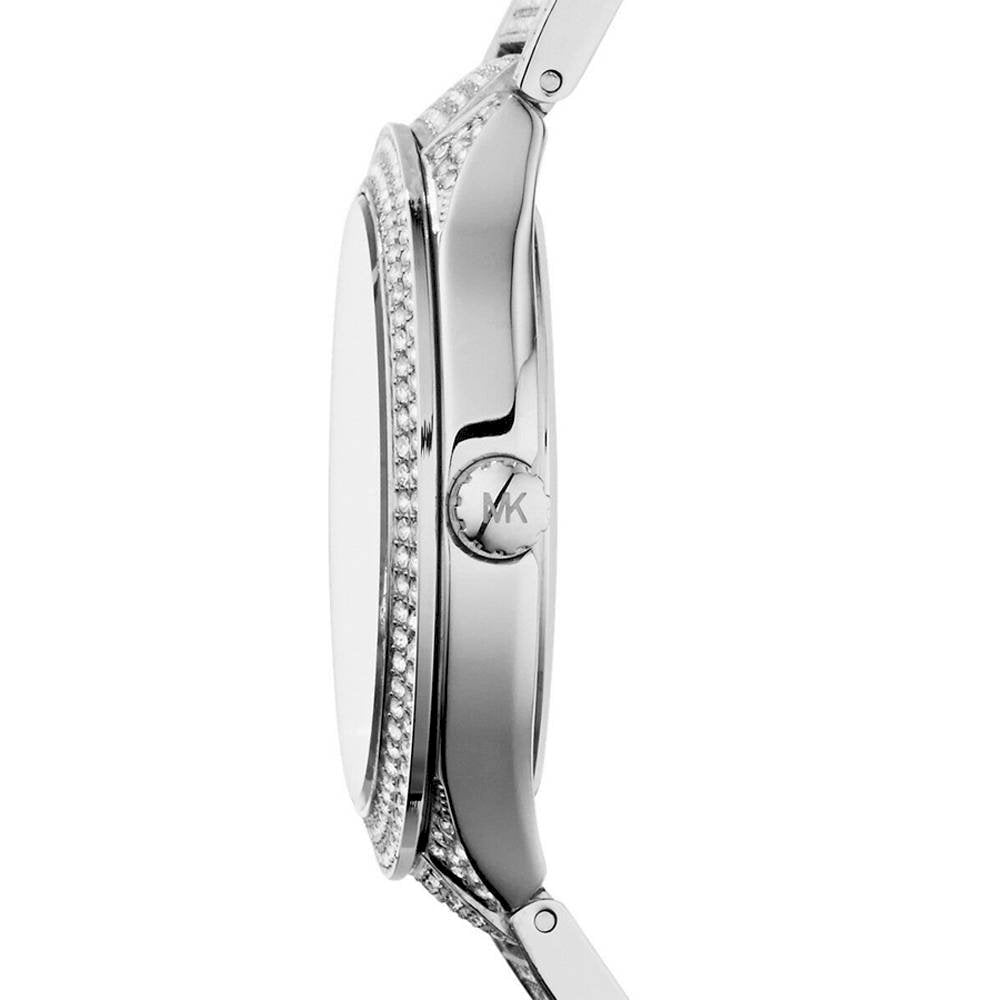  Shop Authentic Michael Kors Kerry Crystal Pave Silver Dial Silver Steel Strap Watch For Women - MK3359 - Luxxuri
