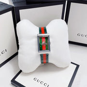  Shop Authentic Gucci G Frame Quartz Green & Red Mother of Pearl Dial Multicolor Leather Strap Watch For Women - YA147408 - Luxxuri