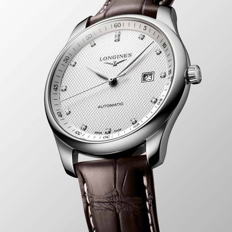  Shop Authentic Longines Master Collection Automatic 40mm White Dial Brown Leather Strap Watch for Men - L2.793.4.77.3 - Luxxuri