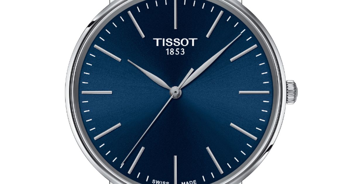  Shop Authentic Tissot Everytime Gent Blue Dial Black Leather Strap Watch for Men - T143.410.16.041.00 - Luxxuri