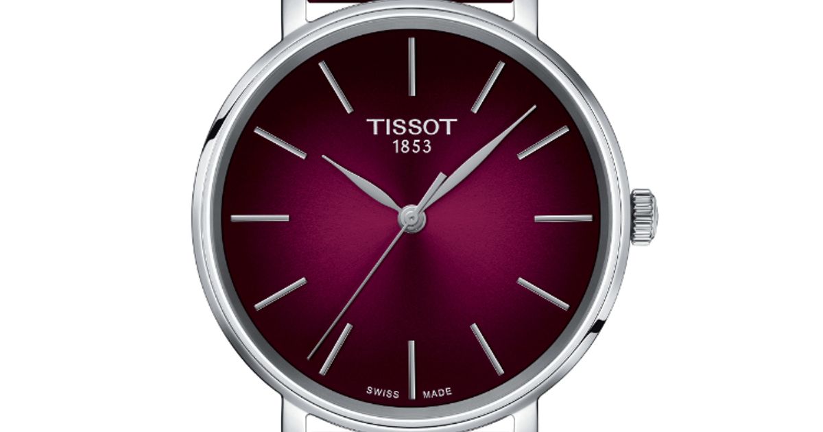  Shop Authentic Tissot Everytime Lady Burgundy Dial Burgundy Leather Strap Watch for Women - T143.210.17.331.00 - Luxxuri