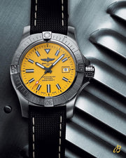  Shop Authentic Breitling Avenger Automatic 45mm Seawolf Yellow Dial Black Nylon Strap Watch for Men - A17319101/1X2 - Luxxuri