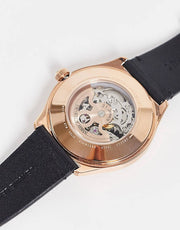  Shop Authentic Emporio Armani Meccanico Black Dial Black Leather Watch For Men - AR60004 - Luxxuri