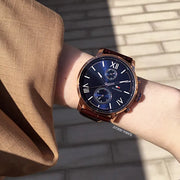  Shop Authentic Tommy Hilfiger Aiden Quartz Blue Dial Brown Leather Strap Watch for Men - 1791308 - Luxxuri
