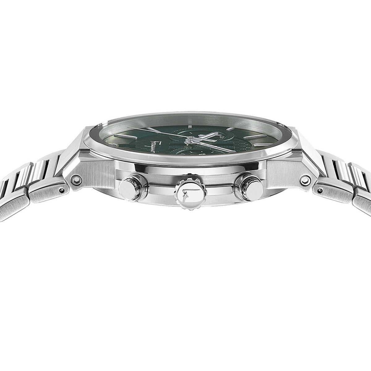  Shop Authentic Salvatore Ferragamo Sapphire Chrono Green Dial Silver Steel Strap Watch for Men - SFME00421 - Luxxuri