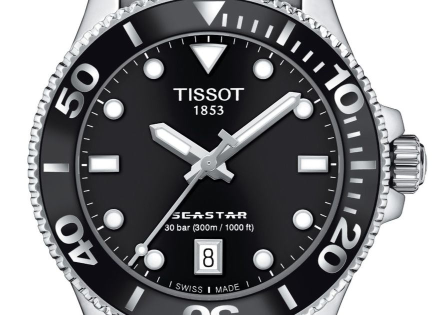  Shop Authentic Tissot Seastar 1000 Lady Black Dial Silver Steel Strap Watch for Women - T120.210.11.051.00 - Luxxuri