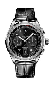  Shop Authentic Breitling Premier B01 Chronograph 42 Black Dial Black Leather Strap Watch for Men - AB0145221B1P1 - Luxxuri