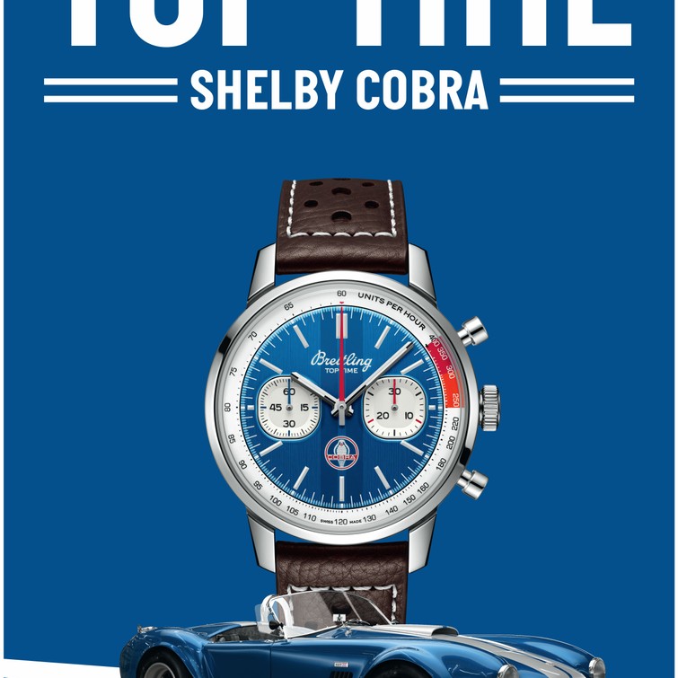  Shop Authentic Breitling Top Time B01 Shelby Cobra Blue Dial Brown Leather Strap Watch for Men - AB01763A1C1X1 - Luxxuri