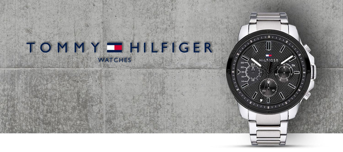  Shop Authentic Tommy Hilfiger Iconic Quartz Black Dial Silver Steel Strap Watch for Men - 1791564 - Luxxuri