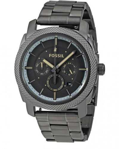  Shop Authentic Fossil Machine Chronograph Grey Dial Grey Steel Strap Watch for Men - FS5172 - Luxxuri