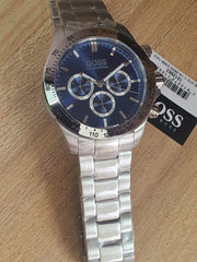  Shop Authentic Hugo Boss Ikon Blue Dial Silver Steel Strap Watch for Men - 1512963 - Luxxuri