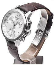  Shop Authentic Tissot PRC 200 Chronograph Silver Dial Brown Leather Strap Watch For Men - T055.417.16.037.00 - Luxxuri