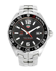  Shop Authentic Tag Heuer Formula 1 Senna Limited Edition Black Dial Silver Steel Strap Watch for Men - WAZ1012.BA0883 - Luxxuri