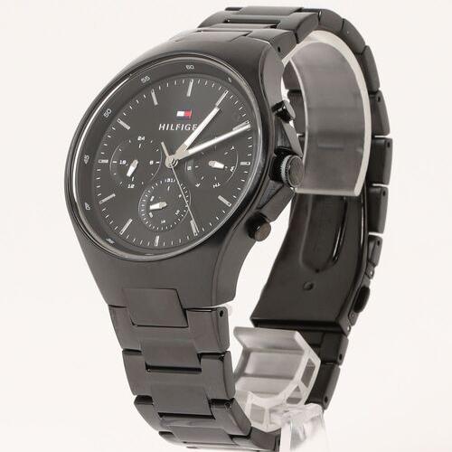  Shop Authentic Tommy Hilfiger Justin Chronograph Black Dial Black Steel Strap Watch For Men - 1792055 - Luxxuri
