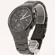  Shop Authentic Tommy Hilfiger Justin Chronograph Black Dial Black Steel Strap Watch For Men - 1792055 - Luxxuri
