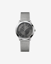  Shop Authentic Calvin Klein Minimal Grey Dial Silver Mesh Bracelet Watch for Men - K3M22124 - Luxxuri