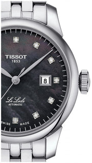  Shop Authentic Tissot Le Locle Automatic Diamonds Mother of Pearl Black Dial Silver Steel Strap Watch For Women - T006.207.11.126.00 - Luxxuri