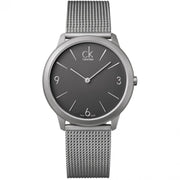  Shop Authentic Calvin Klein Minimal Grey Dial Silver Mesh Bracelet Watch for Men - K3M51154 - Luxxuri