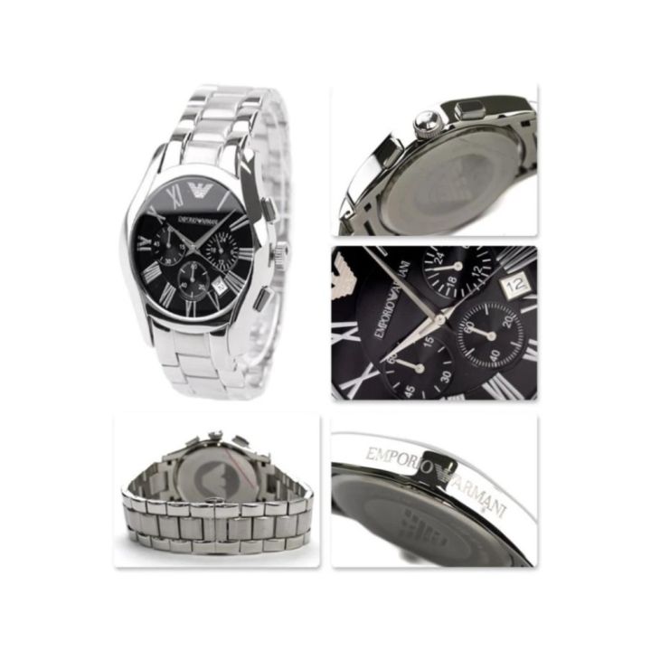  Shop Authentic Emporio Armani Velente Chronograph Black Dial Silver Steel Strap Watch For Women - AR0674 - Luxxuri