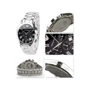  Shop Authentic Emporio Armani Velente Chronograph Black Dial Silver Steel Strap Watch For Women - AR0674 - Luxxuri