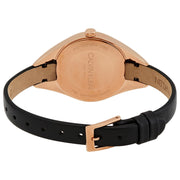  Shop Authentic Calvin Klein Rebel Black Dial Black Leather Strap Watch for Women - K8P236C1 - Luxxuri