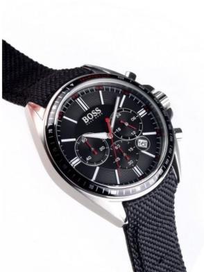  Shop Authentic Hugo Boss Driver Black Dial Black Leather Strap Watch for Men -1513087 - Luxxuri
