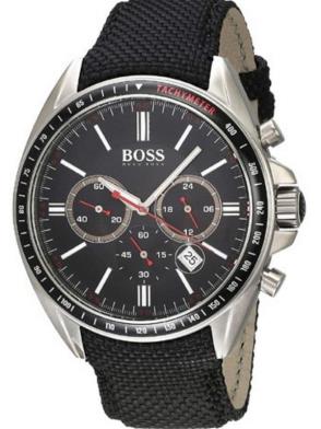  Shop Authentic Hugo Boss Driver Black Dial Black Leather Strap Watch for Men -1513087 - Luxxuri