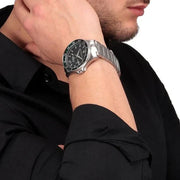 Shop Authentic Maserati SFIDA Chronograph Black Dial Silver Steel Strap Watch For Men - R8853140005 - Luxxuri