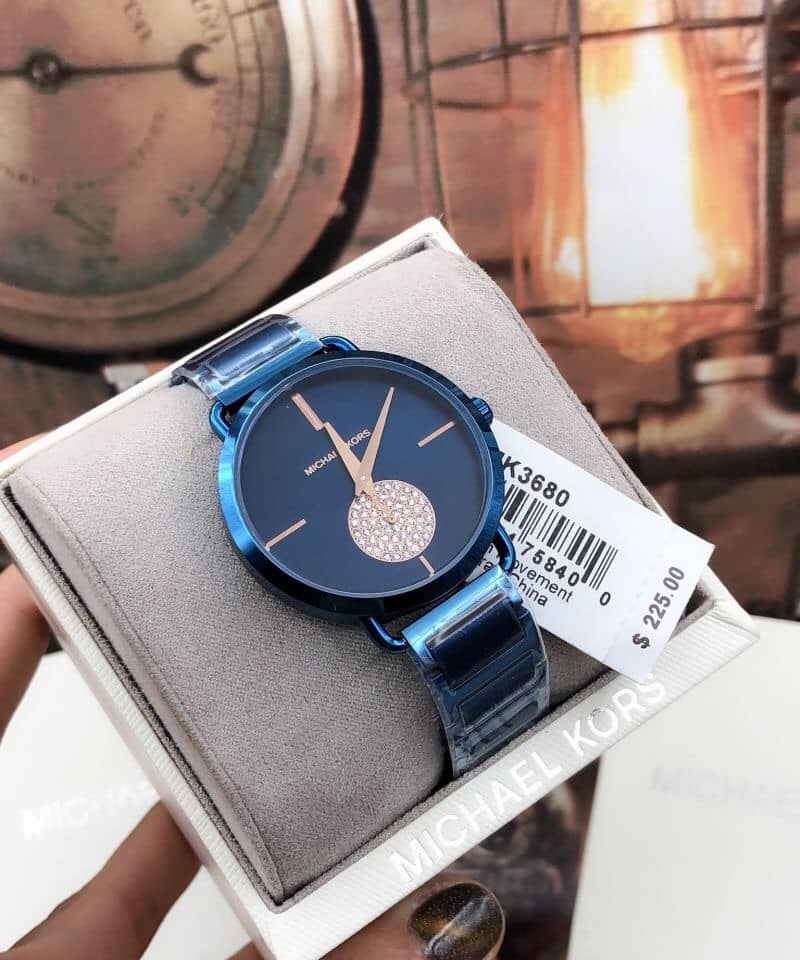  Shop Authentic Michael Kors Portia Blue Dial Blue Stainless Steel Strap Watch for Women - MK3680 - Luxxuri