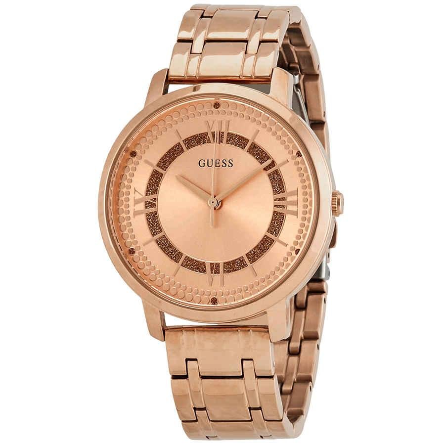 Shop Authentic Guess Montauk Rose Gold Dial Rose Gold Steel Strap Watch For Women - W0933L3 - Luxxuri