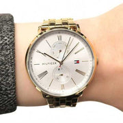  Shop Authentic Tommy Hilfiger Jenna Quartz White Dial Gold Steel Strap Watch for Women - 1782069 - Luxxuri