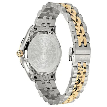  Shop Authentic Versace Hellenyium Quartz Blue Dial Two Tone Steel Strap Watch for Men - VEVK00520 - Luxxuri