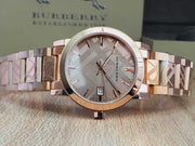  Shop Authentic Burberry The City Rose Gold Dial Rose Gold Steel Strap Watch for Women - BU9039 - Luxxuri