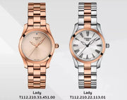  Shop Authentic Tissot T Wave Cream Dial Rose Gold Steel Strap Watch For Women - T112.210.33.451.00 - Luxxuri