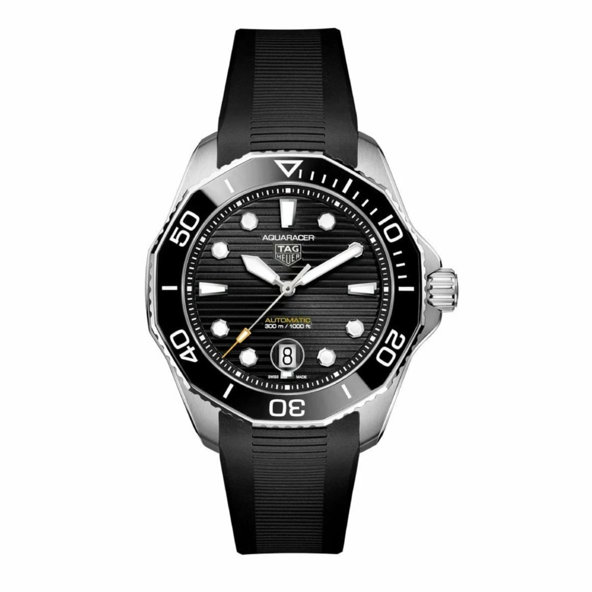  Shop Authentic Tag Heuer Aquaracer Professional 300 Automatic Black Dial Black Rubber Strap Watch for Men - WBP201A.FT6197 - Luxxuri