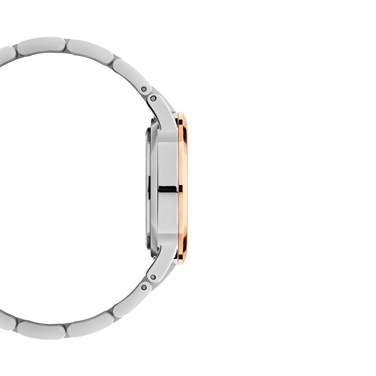 Daniel Wellington Iconic Link White Dial Two Tone Steel Strap Watch For Women - DW00100358