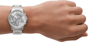  Shop Authentic Armani Exchange Outerbanks Chronograph Silver Dial Silver Steel Strap Watch For Men - AX7141 - Luxxuri