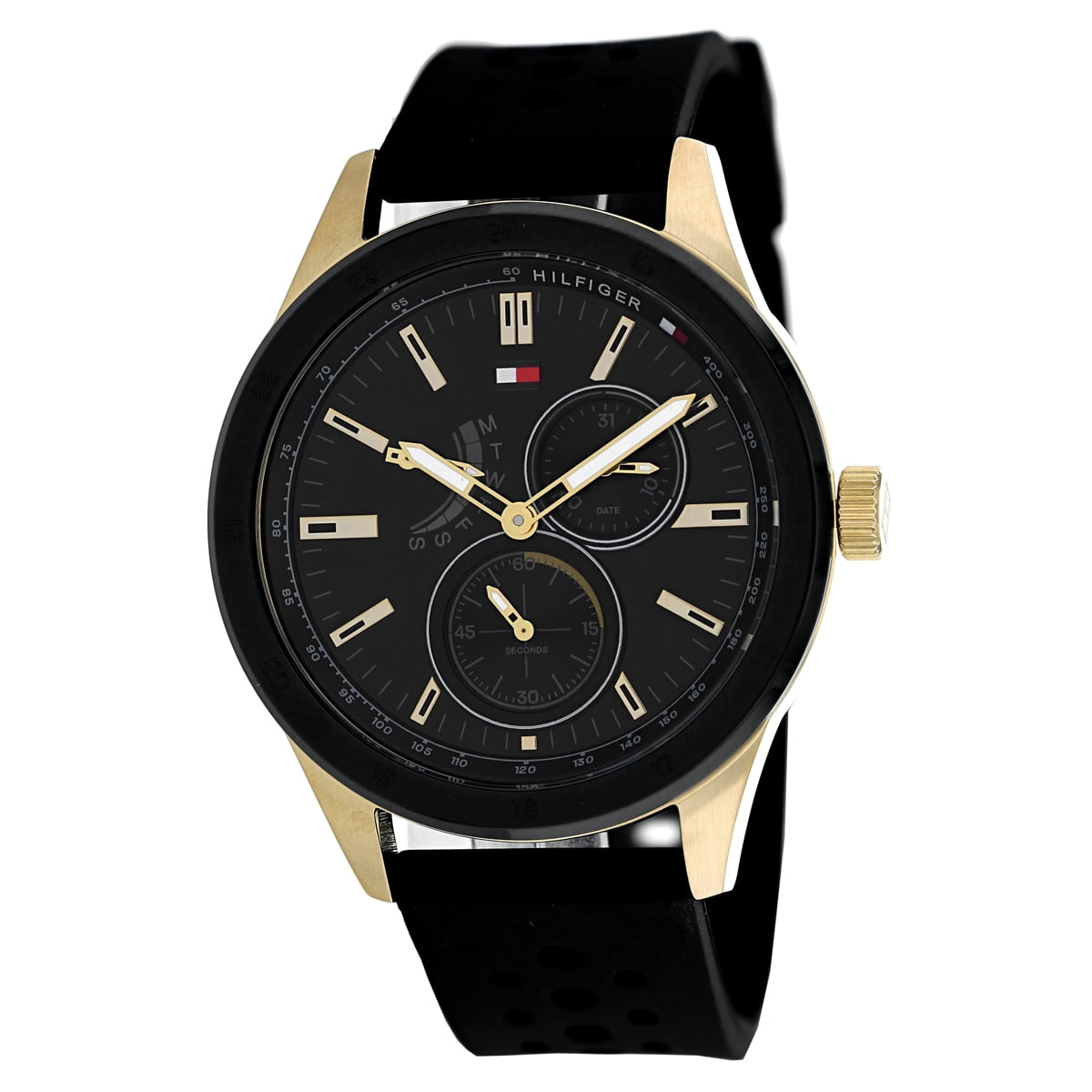  Shop Authentic Tommy Hilfiger Austin Black Dial Black Rubber Strap Watch for Men - 1791636 - Luxxuri