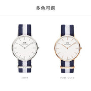  Shop Authentic Daniel Wellington Classic Glasgow White Dial Two Tone NATO Strap Unisex Watch - DW00100047 - Luxxuri